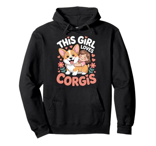 Dieses Mädchen liebt Corgis Girls Corgi Lover Pullover Hoodie Dieses Mädchen liebt Corgis Girls Corgi Lover Pullover Hoodie von Corgi Designs for Girls Who Love Cute Dogs