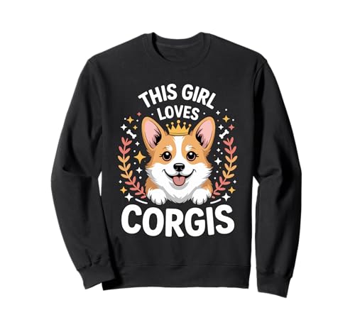 Dieses Mädchen liebt Corgis Girls Corgi Lover Sweatshirt Dieses Mädchen liebt Corgis Girls Corgi Lover Sweatshirt von Corgi Designs for Girls Who Love Cute Dogs