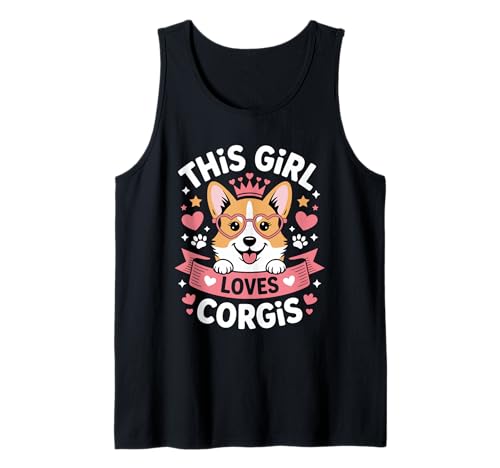 Dieses Mädchen liebt Corgis Girls Corgi Lover Tank Top Dieses Mädchen liebt Corgis Girls Corgi Lover Tank Top von Corgi Designs for Girls Who Love Cute Dogs