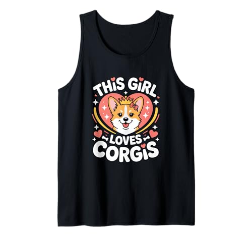 Dieses Mädchen liebt Corgis Girls Corgi Lover Tank Top Dieses Mädchen liebt Corgis Girls Corgi Lover Tank Top von Corgi Designs for Girls Who Love Cute Dogs