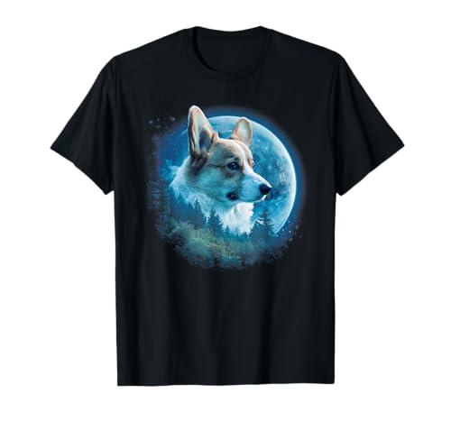 Vintage Corgi Hundeliebhaber Wandern Camping für Männer Frauen Kinder T-Shirt von Corgi Dog Moon Dog Hiking Camping Mountain