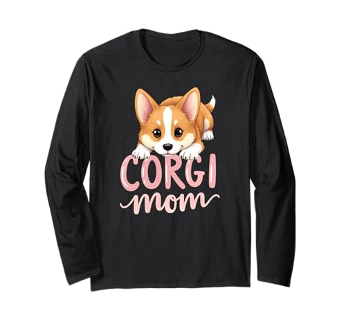 Corgi Mama Hund Welsh Corgi Mama Süßer Welpe Langarmshirt Corgi Mama Hund Welsh Corgi Mama Süßer Welpe Langarmshirt von Corgi Fun Designs