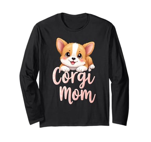 Corgi Mama Hund Welsh Corgi Mama Süßer Welpe Langarmshirt Corgi Mama Hund Welsh Corgi Mama Süßer Welpe Langarmshirt von Corgi Fun Designs