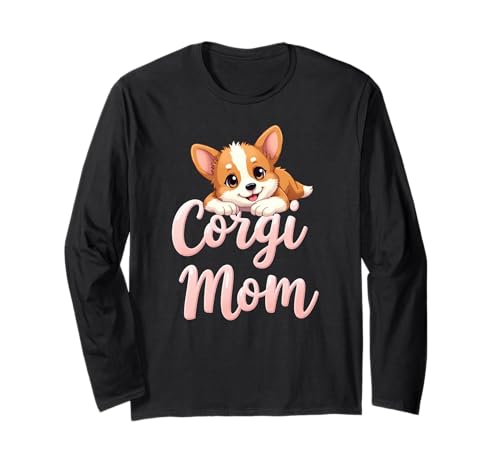 Corgi Mama Hund Welsh Corgi Mama Süßer Welpe Langarmshirt Corgi Mama Hund Welsh Corgi Mama Süßer Welpe Langarmshirt von Corgi Fun Designs