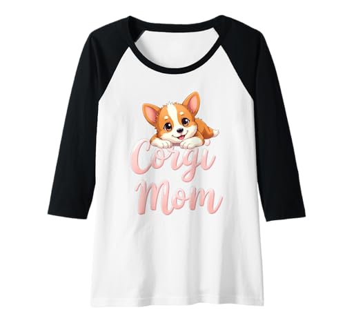 Damen Corgi Mama Hund Welsh Corgi Mama Süßer Welpe Raglan Damen Corgi Mama Hund Welsh Corgi Mama Süßer Welpe Raglan von Corgi Fun Designs