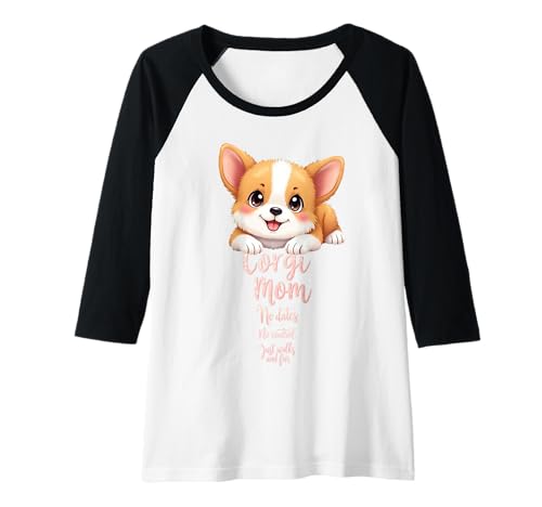 Damen Lustiges Corgi Mom Dog Welsh Corgi Mama Humor Zitat Raglan Damen Lustiges Corgi Mom Dog Welsh Corgi Mama Humor Zitat Raglan von Corgi Fun Designs