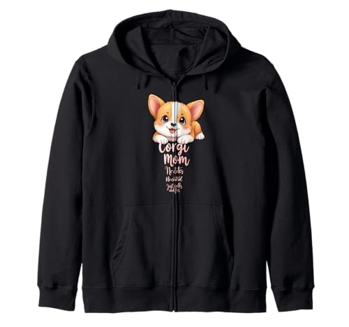 Lustiges Corgi Mom Dog Welsh Corgi Mama Humor Zitat Kapuzenjacke von Corgi Fun Designs
