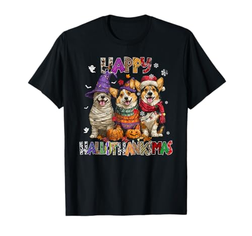 Corgi Dogs Christmas Happy Hallothankmas Xmas Herren Damen Kinder T-Shirt Corgi Dogs Christmas Happy Hallothankmas Xmas Herren Damen Kinder T-Shirt von Corgi Happy Hallothankmas Christmas Dog