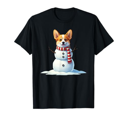 Lustiger Corgi Hund Schneemann Schal Weihnachten Damen Herren Kinder T-Shirt Lustiger Corgi Hund Schneemann Schal Weihnachten Damen Herren Kinder T-Shirt von Corgi Lovers Christmas Costume for Women Men Kid