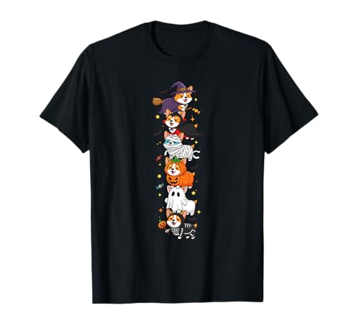 Lustige Corgi Hexe Vampir Geist Halloween Kinder Herren Damen T-Shirt Lustige Corgi Hexe Vampir Geist Halloween Kinder Herren Damen T-Shirt von Corgi Lovers Halloween Skeleton Mummy Outfits