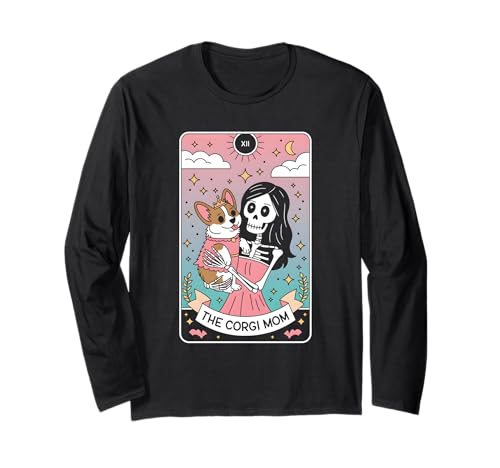 Die Corgi-Mama Langarmshirt Die Corgi-Mama Langarmshirt von Corgi Mama Tarot