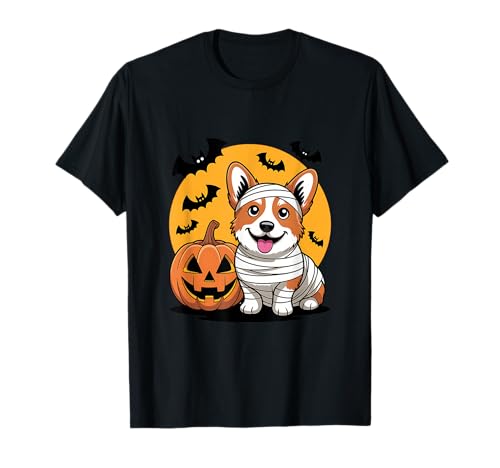 Niedliche Mama Corgi und Kürbis Halloween Geist lustig T-Shirt Niedliche Mama Corgi und Kürbis Halloween Geist lustig T-Shirt von Corgi Mummy