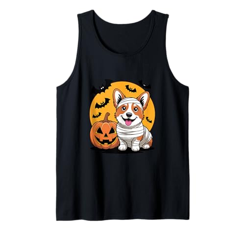 Niedliche Mama Corgi und Kürbis Halloween Geist lustig Tank Top Niedliche Mama Corgi und Kürbis Halloween Geist lustig Tank Top von Corgi Mummy