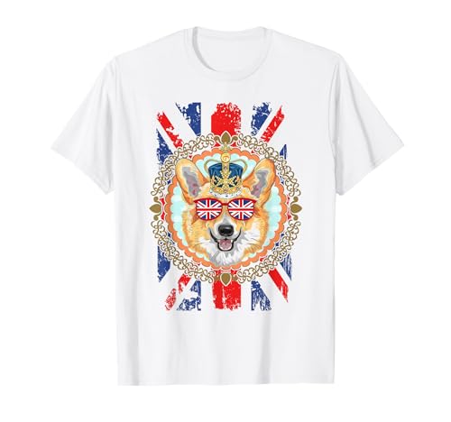 Union Jack Flagge mit Corgi für Kinder und britische Expats T-Shirt von Corgi Union Jack Flag Of Great Britain For Kids