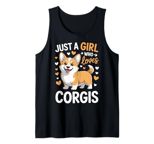Just A Girl Who Loves Corgis Tank Top Just A Girl Who Loves Corgis Tank Top von Corgi mutter Mädchen Welsh Corgi
