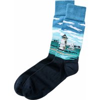 Mey & Edlich Herren Leuchtturm-Socke blau 39-41 von Corgi