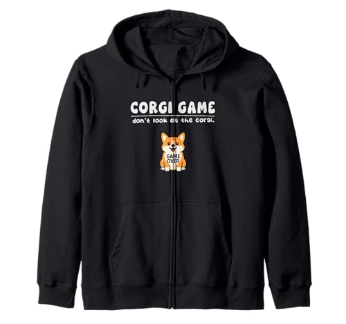 Lustiges Corgi Hundespielzeug Don't Look Game Over für Jungen Mädchen Kinder Kapuzenjacke von CorgiAxis1