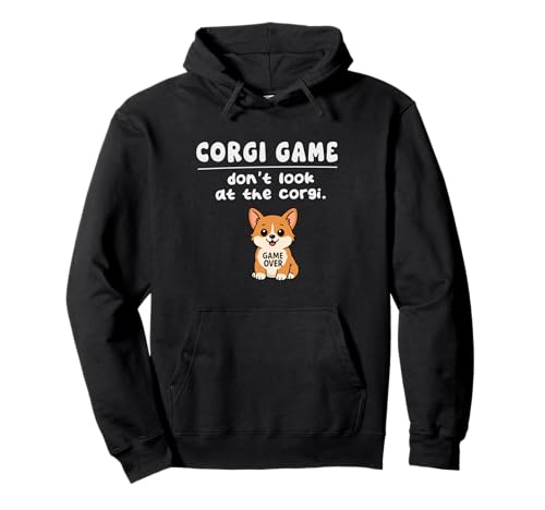 Lustiges Corgi Hundespielzeug Don't Look Game Over für Jungen Mädchen Kinder Pullover Hoodie von CorgiAxis1