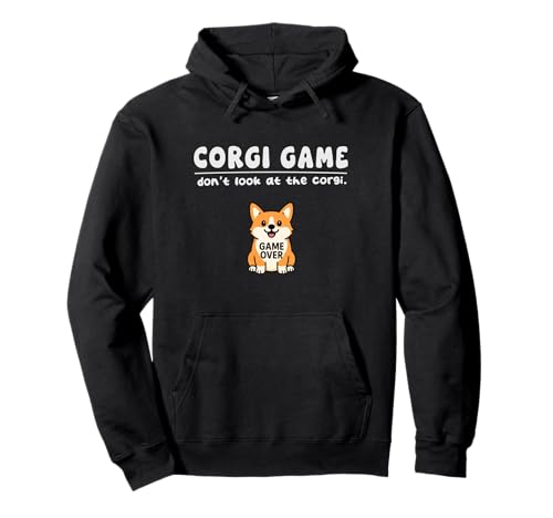 Lustiges Corgi Hundespielzeug Don't Look Game Over für Jungen Mädchen Kinder Pullover Hoodie von CorgiAxis1