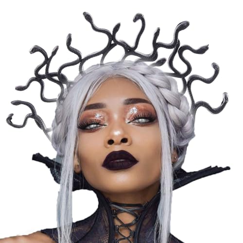 Coridy Medusa-Halo-Krone, Schlangen-Stirnbänder, griechische Göttin, Haarschmuck für Damen, Schwarz, 1 Count (Pack of 1) von Coridy