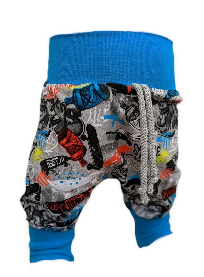 Corileo Pumphose Baby Pumphose Graffiti Skate Grau Spielhose Kinderhose Spielhose Gr. 50 - 104 von Corileo