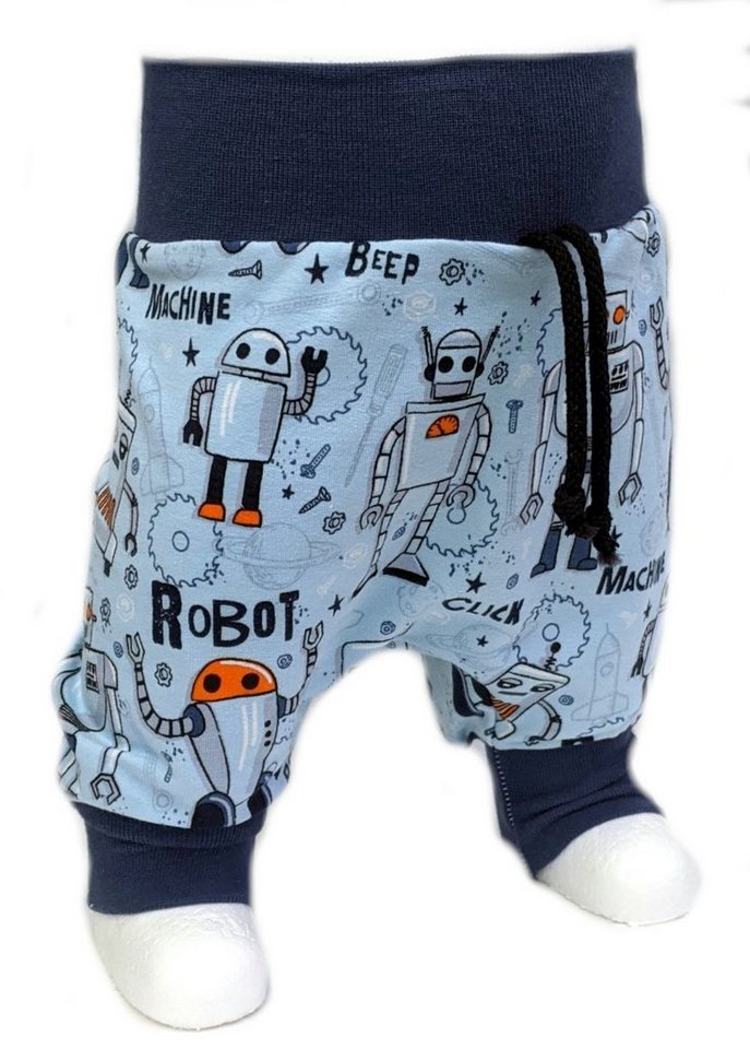 Corileo Pumphose Baby Pumphose Machine Beep Roboter Hellblau Kinderhose Spielhose Gr. 50 - 104 von Corileo