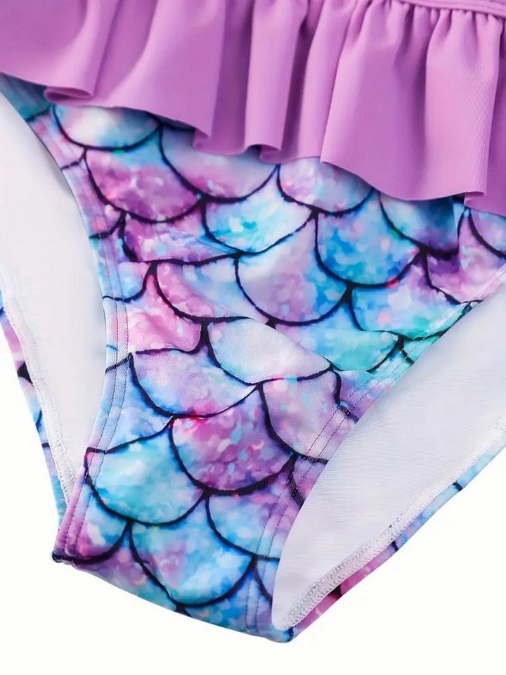 Corimori Badeanzug Langarm Rock Mädchen Badeanzug Meerjungfrau Design (Geschenk, 2-St., Packung) UV Schutz, Sommer, Strandmode für Mädchen von Corimori