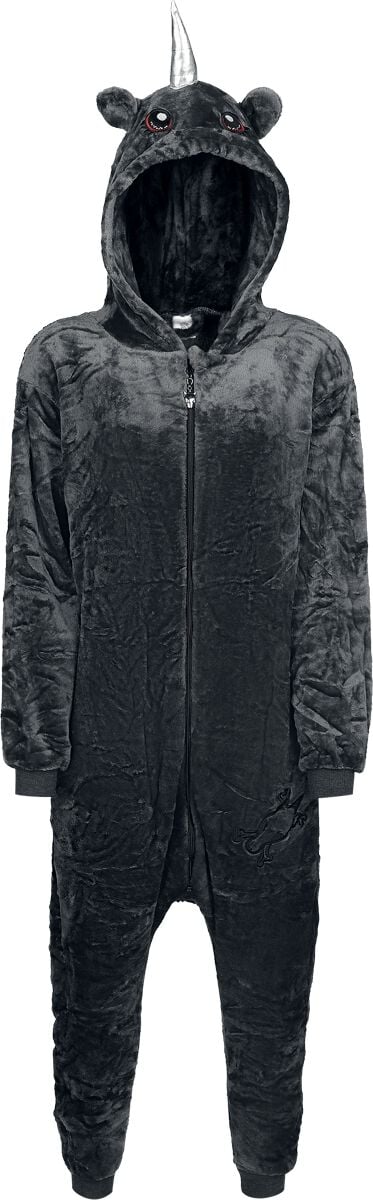 Corimori - Einhorn Jumpsuit - Ruby Punk Einhorn - S bis XL - Größe L - grau  - Lizenzierter Fanartikel von Corimori