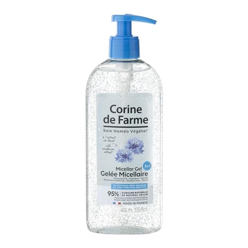 Corine de Farme - 3-in-1-Mizellengelée zum Abschminken von Gesicht, Augen und Lippen – spendet Feuchtigkeit und beruhigt – 95% natürliche Inhaltsstoffe – 400 ml von Corine de Farme