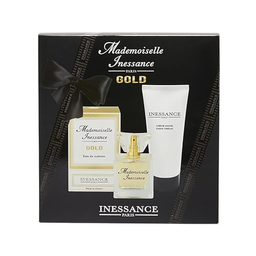 Corine de Farme - Geschenkset Mademoiselle Inessance Gold – Geschenkset für Damen – Eau de Parfum 50 ml und Handcreme 100 ml – blumiger und leuchtender Duft von Corine de Farme