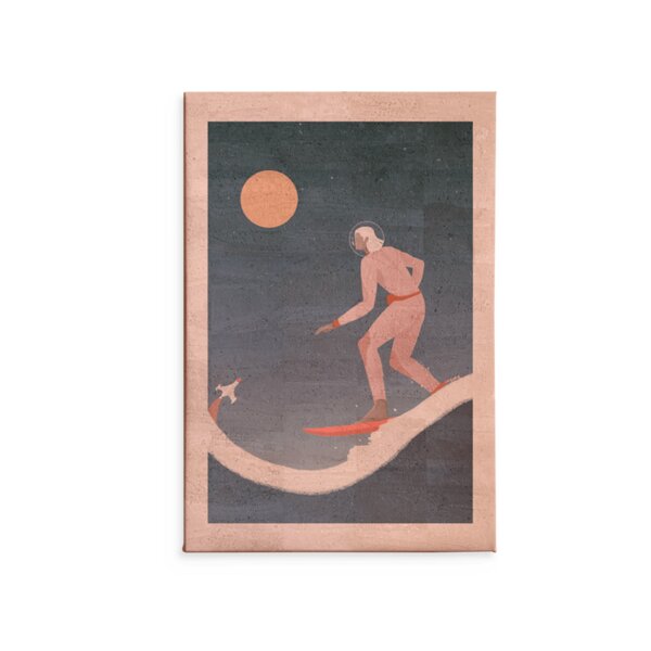 Corkando Surfing on other Planets / Kunstdruck von Corkando