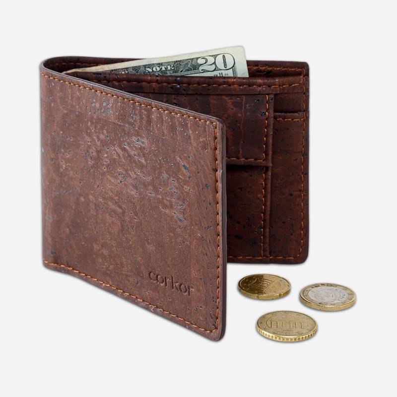 Vegane Brieftasche Aus Korkleder - Geschenk Personalisiert, Herren Rfid Mit Münzfach von Corkor