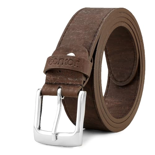Corkor Herren Gürtel Ratsche Gürtel für Männer 35mm Breit Vegan aus Veganer Braun korkleder Corkor Herren Gürtel Ratsche Gürtel für Männer 35mm Breit Vegan aus Veganer Braun korkleder von Corkor