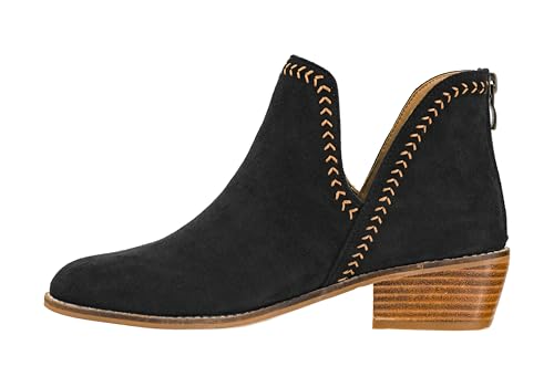 Corkys Footwear Bluffin Bootie, stilvolle Stiefelette mit gepolsterten Einlegesohlen für den ganzen Tag, durchgehender Fersenreißverschluss für einfaches An- und Ausziehen, Nähte entlang des von Corkys Footwear