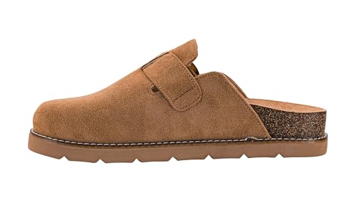 Corkys Footwear Hey Girl Day Dream Clog – mit gepolstertem Komfort, trendigen und verstellbaren Schnallen und ganztägiger Tragbarkeit für mühelosen Stil und Unterstützung, Tobacco Wildlederimitat, 36 von Corkys Footwear
