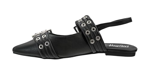 Corkys Footwear Hey Girl On The Prowl Pantoletten mit spitzem Zehenbereich mit zwei verstellbaren Schnallen und elastischem Gore-Knöchelriemen für müheloses Tragen und schicken Stil, Schwarz, 39.5 EU Corkys Footwear Hey Girl On The Prowl Pantoletten mit spitzem Zehenbereich mit zwei verstellbaren Schnallen und elastischem Gore-Knöchelriemen für müheloses Tragen und schicken Stil, Schwarz, 39.5 EU von Corkys Footwear