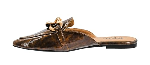 Corkys Footwear Hey Girl Playin for Keeps Damen Slip-On Pantolette mit spitzem Zehenbereich und klobigem Kettendetail, gepolsterter Innensohle und stilvollem, modernem Design für ganztägigen Komfort von Corkys Footwear