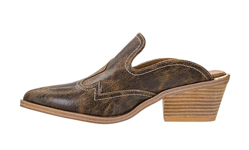 Corkys Footwear Hey Girl Saloon Pantoletten mit Absatz von 5,7 cm, Western-inspirierte Nähte, Corkys Signature EVA-Einlegesohlen und perfekt für modischen Stil, Tan Crackle, 39.5 EU Corkys Footwear Hey Girl Saloon Pantoletten mit Absatz von 5,7 cm, Western-inspirierte Nähte, Corkys Signature EVA-Einlegesohlen und perfekt für modischen Stil, Tan Crackle, 39.5 EU von Corkys Footwear