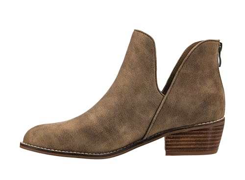 Corkys Footwear Vanish Damen-Stiefeletten – mit Corkys weichen EVA-Einlegesohlen, einem 4,4 cm Absatz und Reißverschluss hinten – stilvoll und bequem für den täglichen Gebrauch, Taupe, 37.5 EU von Corkys Footwear