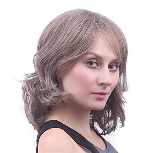 Kurze Lockig Blond Perücken für Frauen Natürliche Synthetische Haare mit Bangs Hitzebeständig Täglich Party Cosplay Tragen von Corlidea