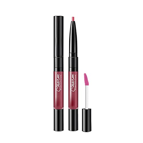 Lippenstift mit doppeltem Ende, Lipgloss, wasserfest, langanhaltend, samtig, Geschenk für Damen und Mädchen von Corlidea