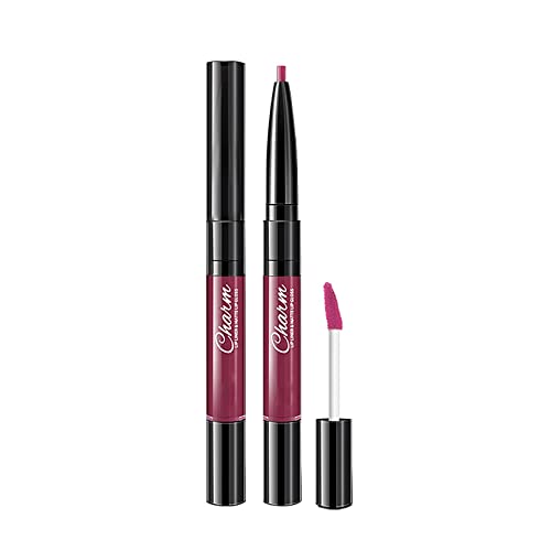 Lippenstift mit doppeltem Ende, Lipgloss, wasserfest, langanhaltend, samtig, Geschenk für Damen und Mädchen von Corlidea