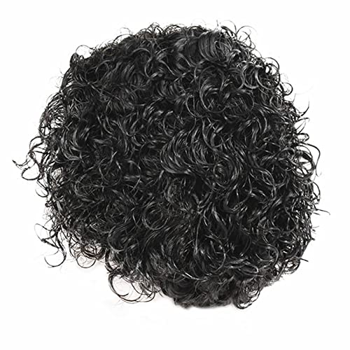 Lockige Perücken für Frauen Afro Lockige Perücke Lace Front Wig Kunstfaser Kurze Schulterlange Verworrenes Lockiges Haar von Corlidea