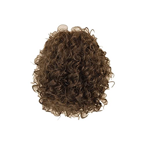 Perücke Afro Damen Kurze Wellige Perücken Locken Für Frauen Synthetische Wig mit Bangs Natürlich Lockige Perücke von Corlidea