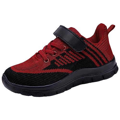 Unisex Kinder Sneaker Sportschuhe Kinder Jungen Mädchen Modische Ganzjahres Sportschuhe für Kinder und Jungen Leicht rutschfest Schnürung Hakenschlaufe Atmungsaktiv Hallenfussballschuhe von Corlidea