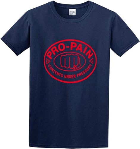 Pro Pain - Contents Under Pressure Cotton T Shirt Mens Casual Round Neck T Shirt Navy L von Corn Plane