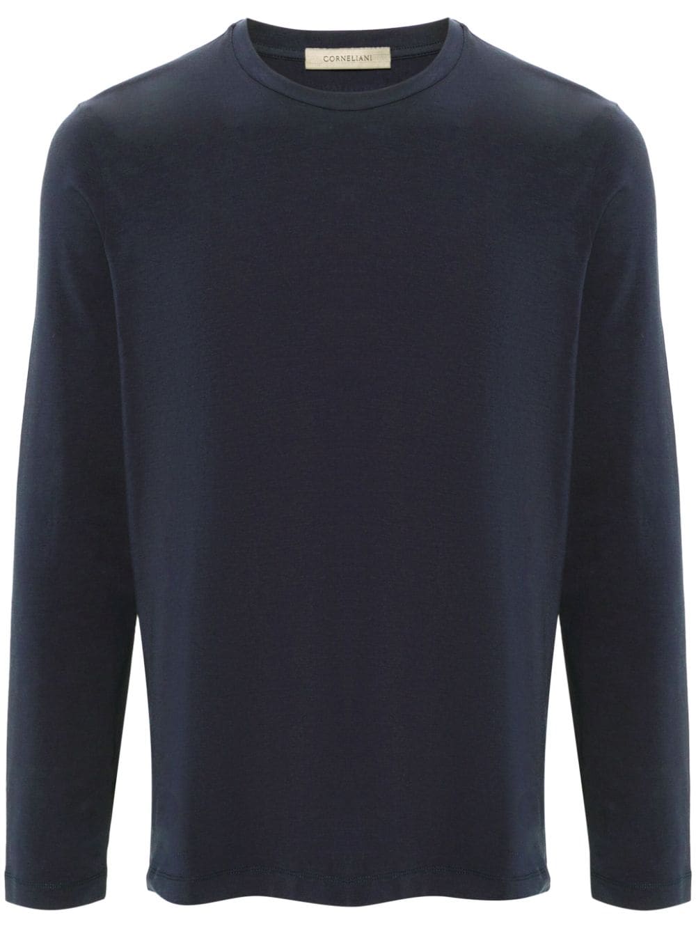 Corneliani Langarmshirt mit Rundhalsausschnitt - Blau von Corneliani