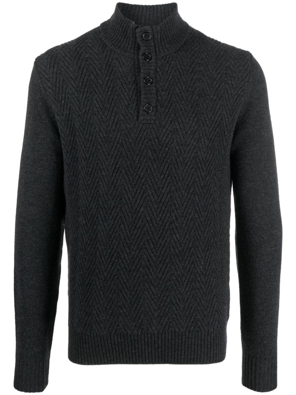 Corneliani Pullover mit Fischgrätenmuster - Grau von Corneliani