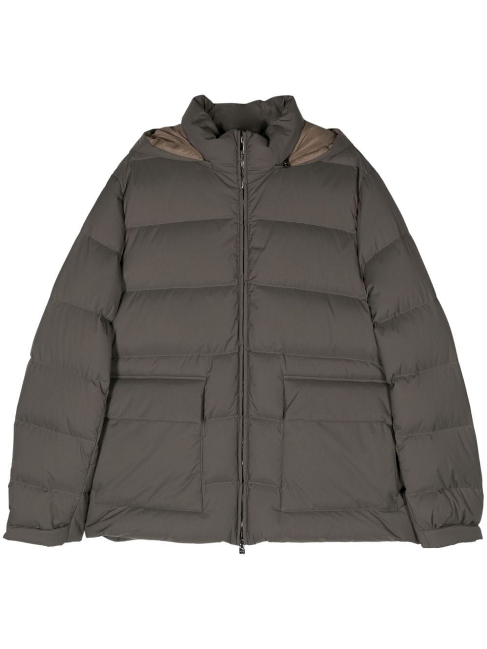 Corneliani hooded quilted puffer jacket - Grün von Corneliani