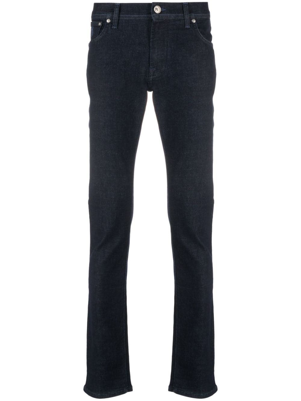 Corneliani Straight-Leg-Jeans mit Logo-Applikation - Blau von Corneliani